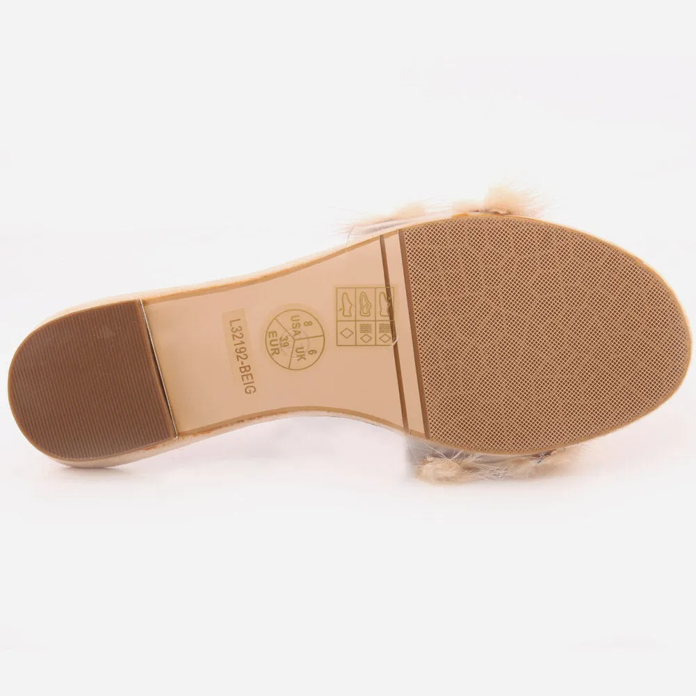 Women "Roxana" Stylish Suede Slip On Slippers