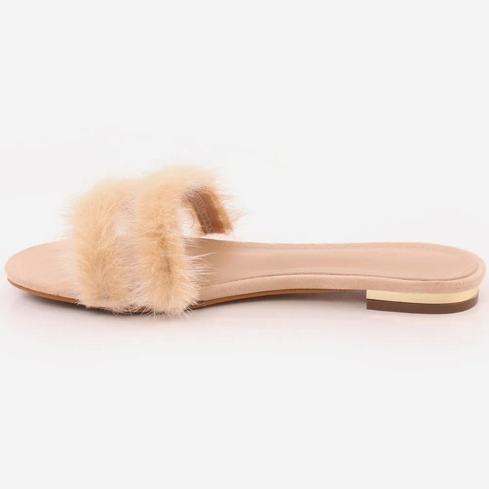 Women "Roxana" Stylish Suede Slip On Slippers