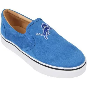 Women's Detroit Lions Cuce Blue Suede Slip On Shoe