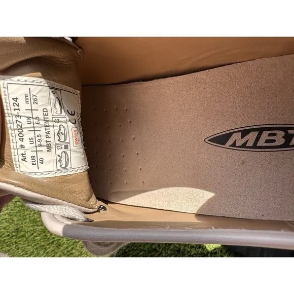 Women's MBT Beige Swiss Toning Leather Sneakers size 9-9.5