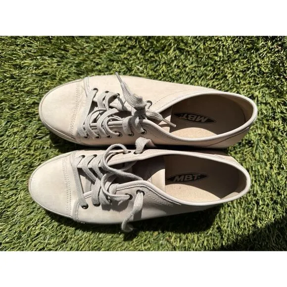 Women's MBT Beige Swiss Toning Leather Sneakers size 9-9.5