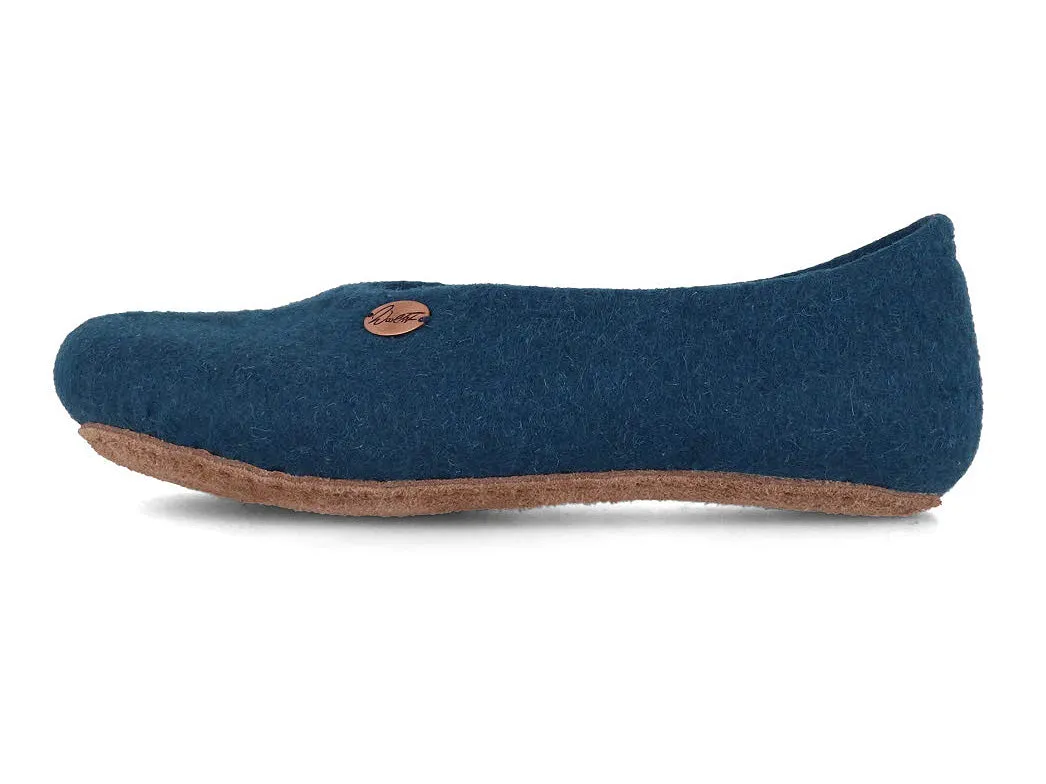 WoolFit Ballerina Slippers, blue