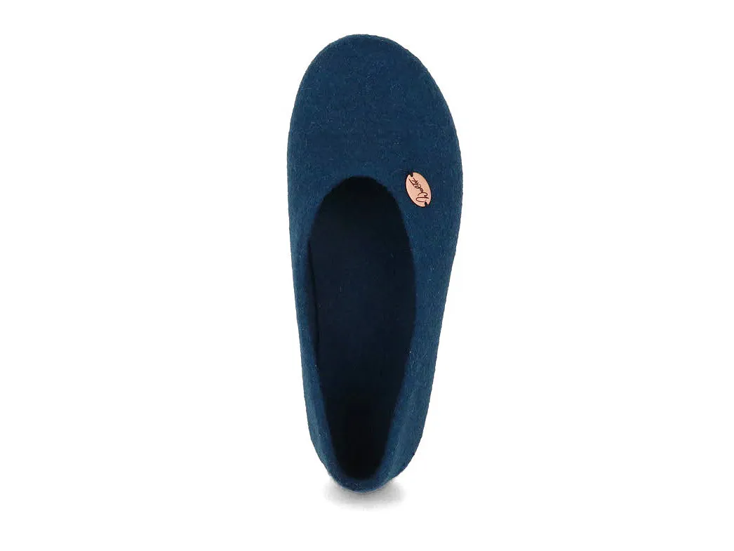 WoolFit Ballerina Slippers, blue