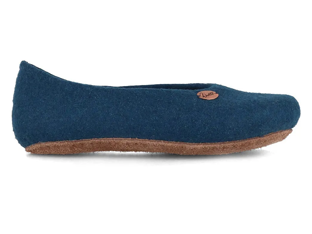 WoolFit Ballerina Slippers, blue