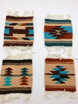 ZAPOTEC WOVEN COASTERS- SET OF 4