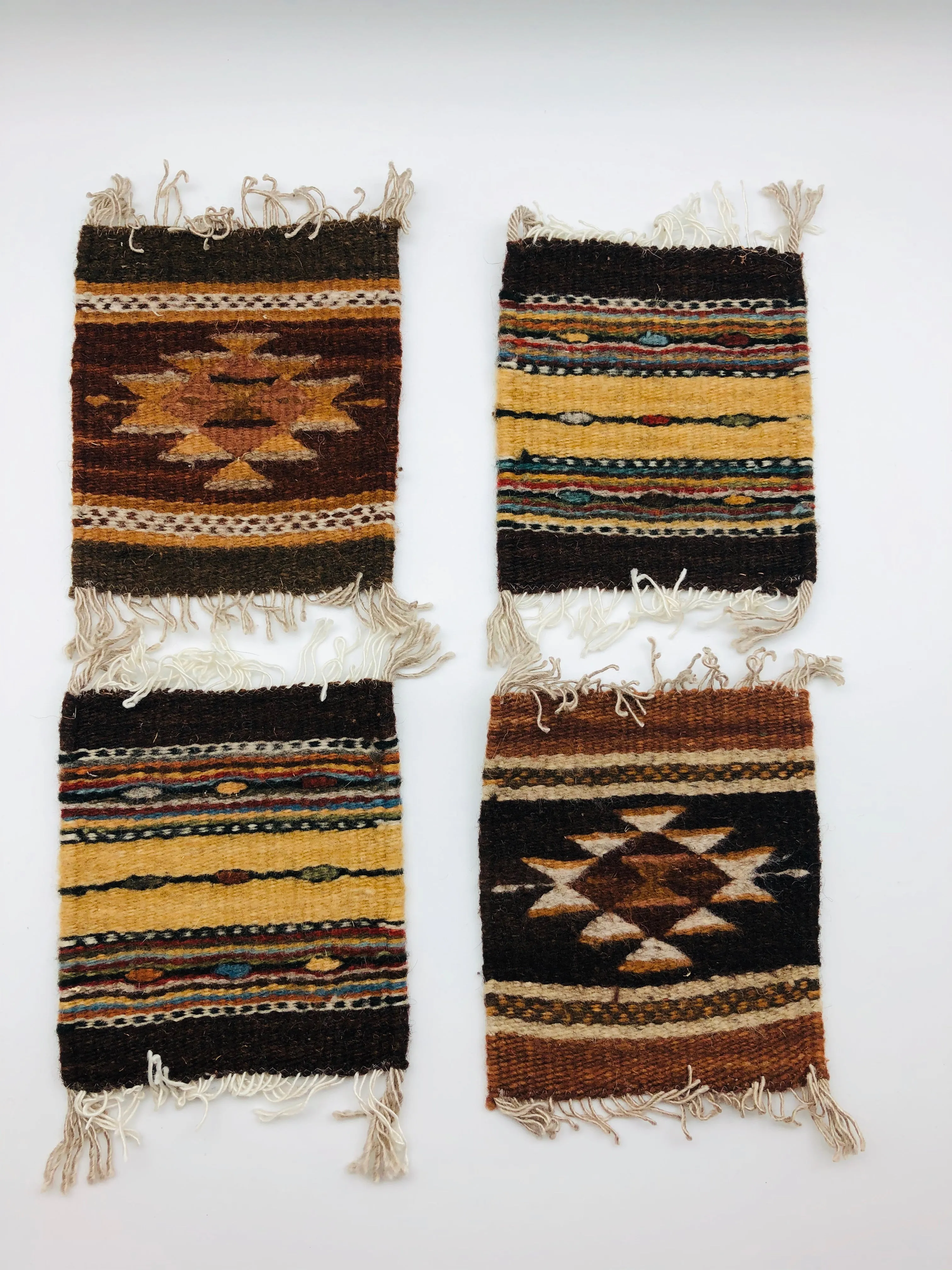 ZAPOTEC WOVEN COASTERS- SET OF 4