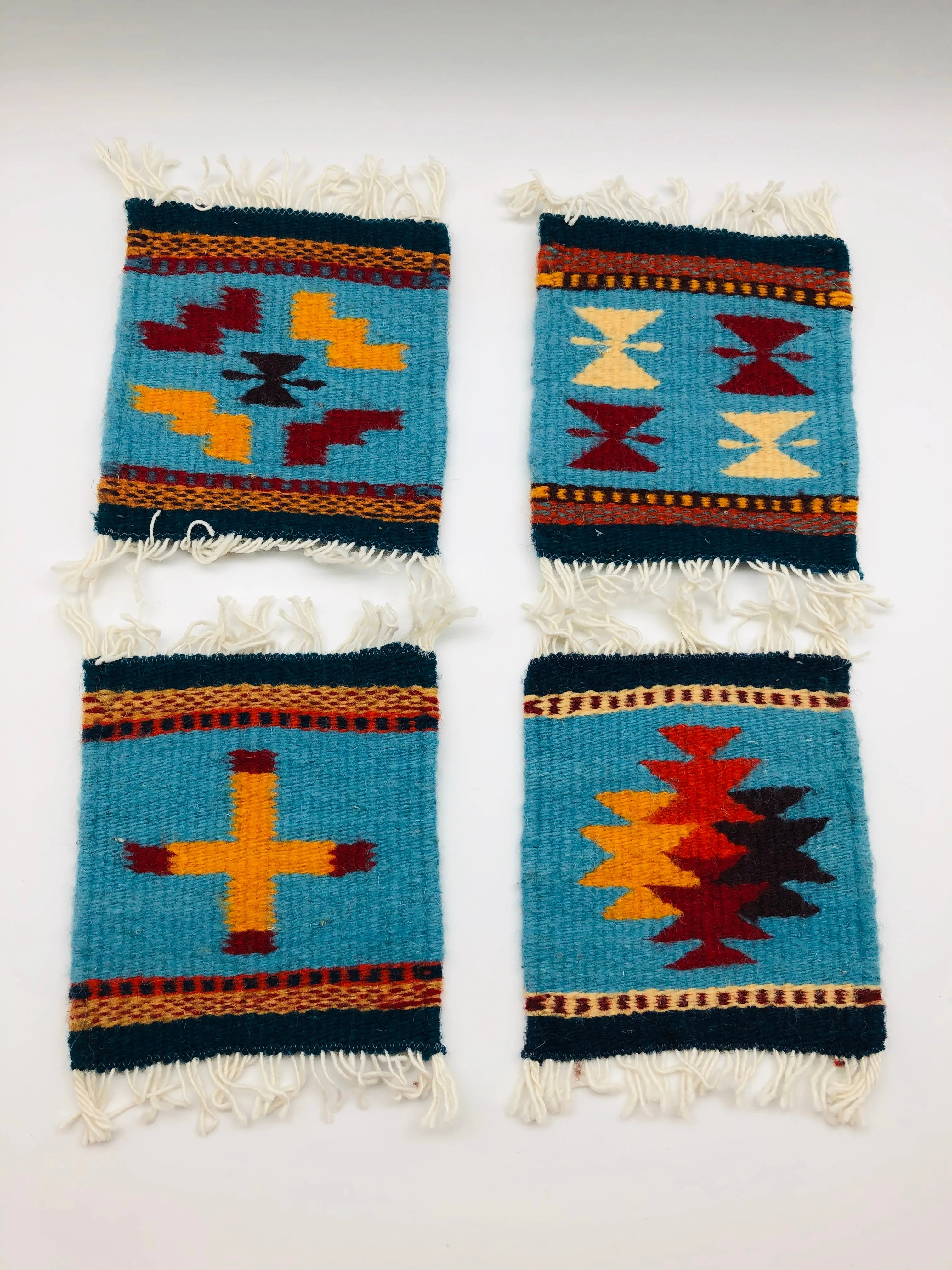 ZAPOTEC WOVEN COASTERS- SET OF 4