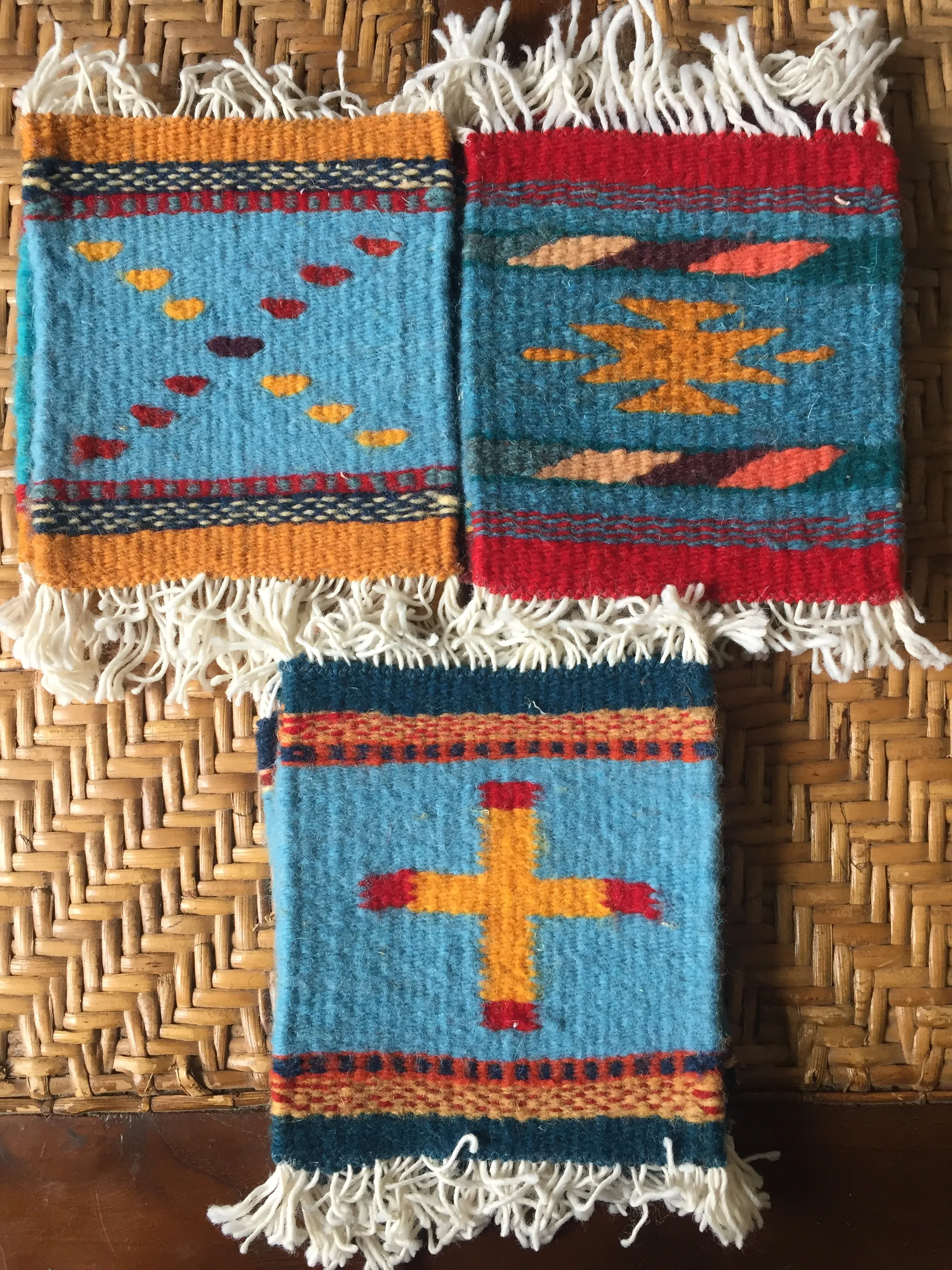 ZAPOTEC WOVEN COASTERS- SET OF 4