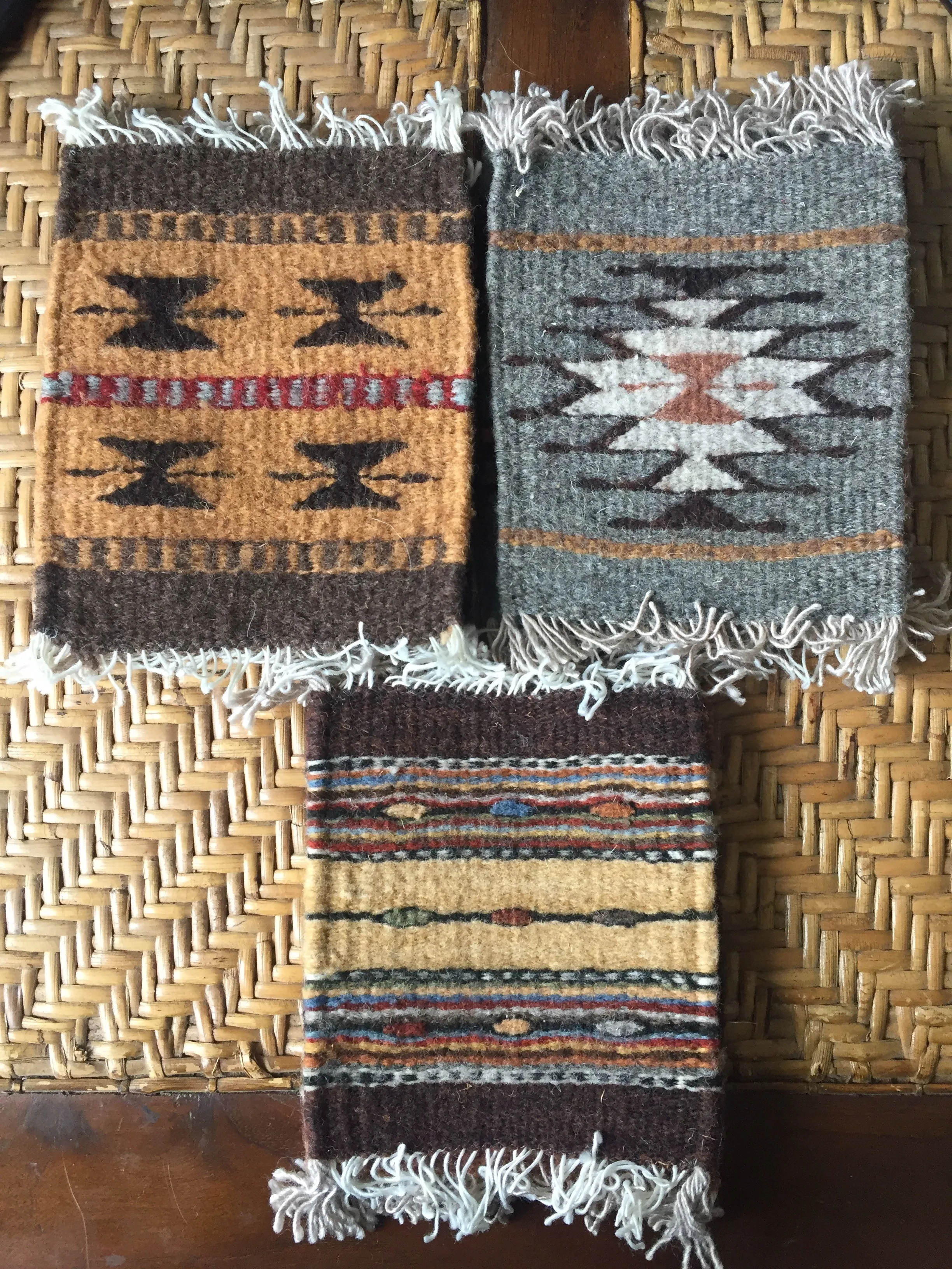 ZAPOTEC WOVEN COASTERS- SET OF 4