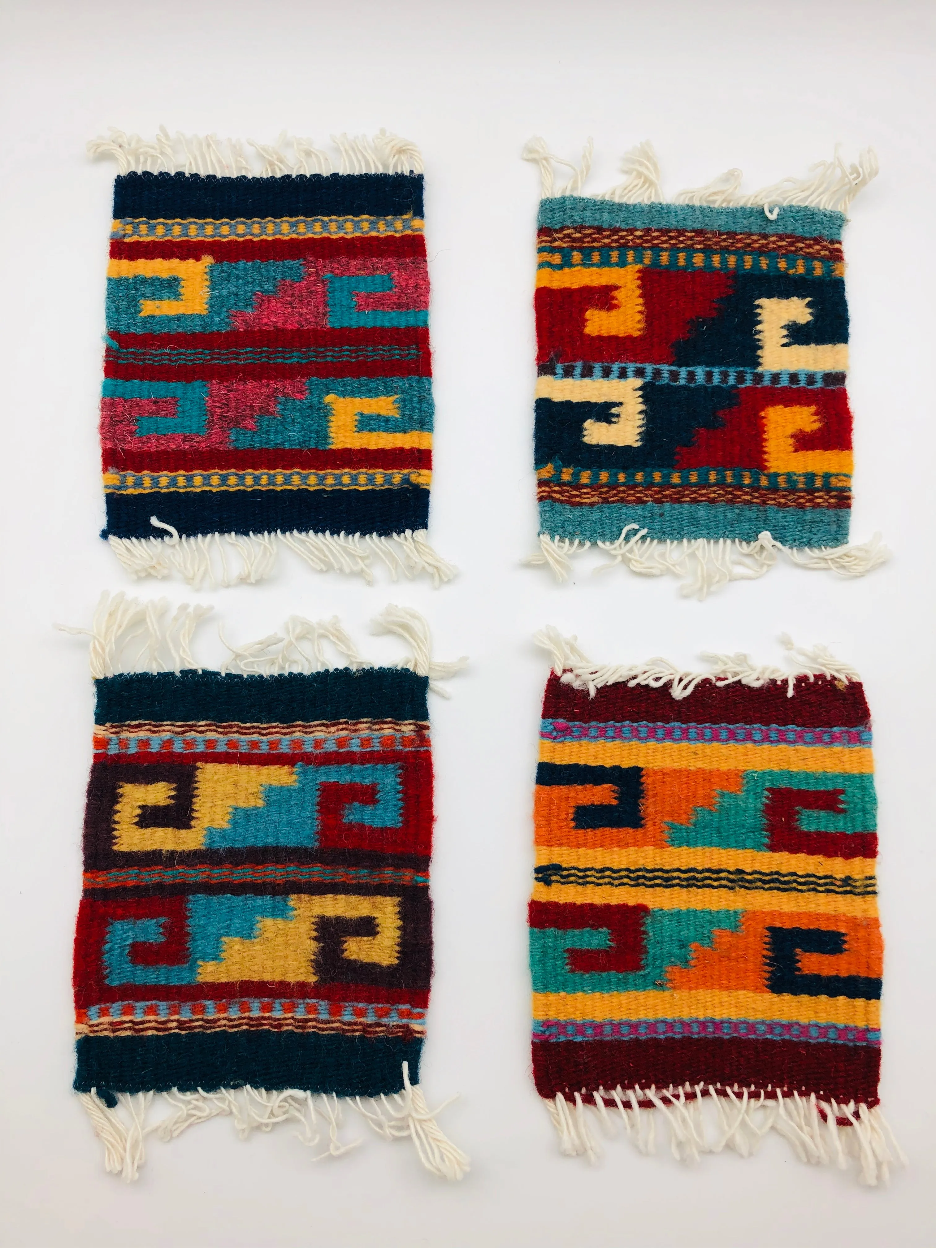 ZAPOTEC WOVEN COASTERS- SET OF 4