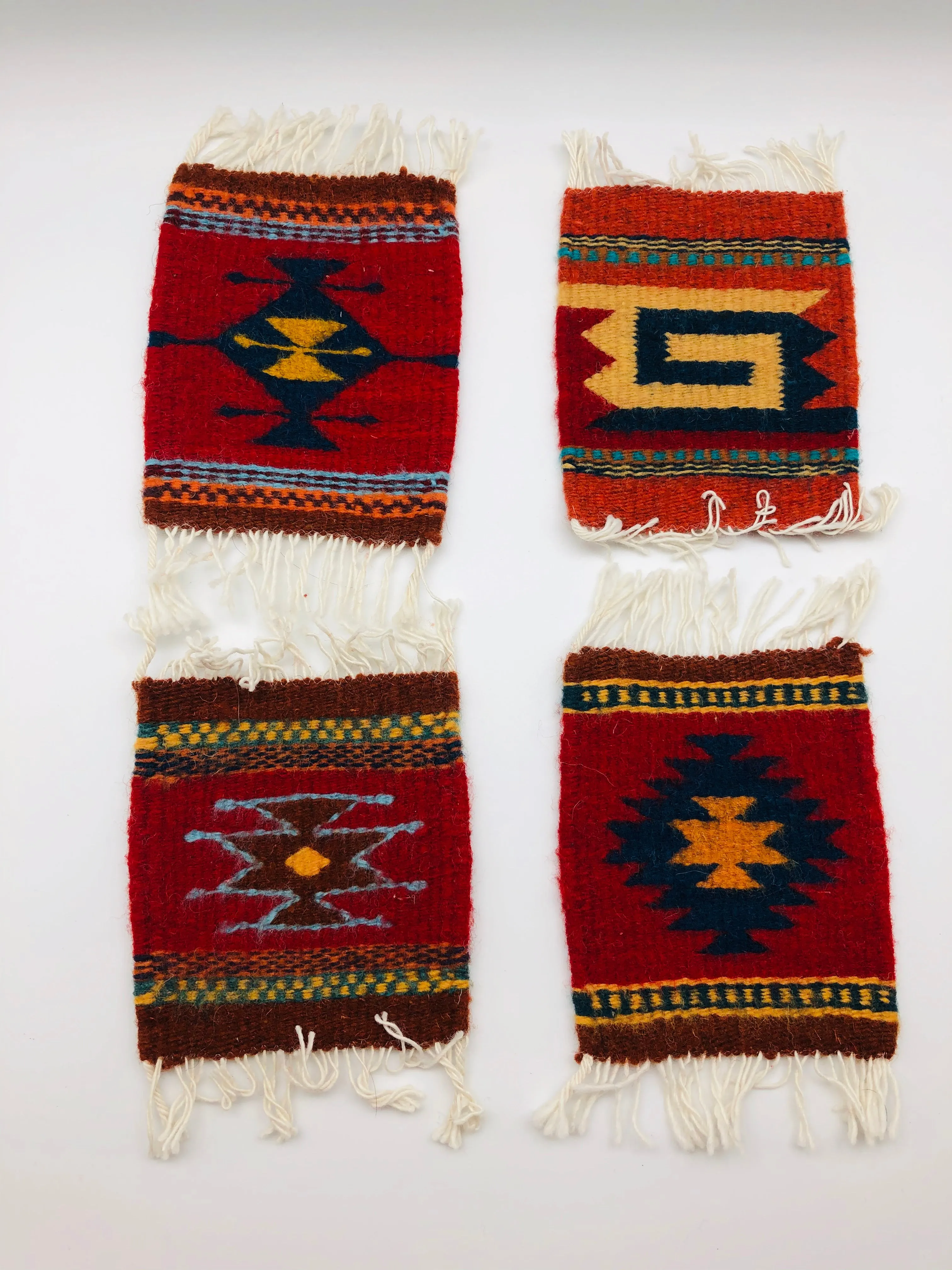 ZAPOTEC WOVEN COASTERS- SET OF 4